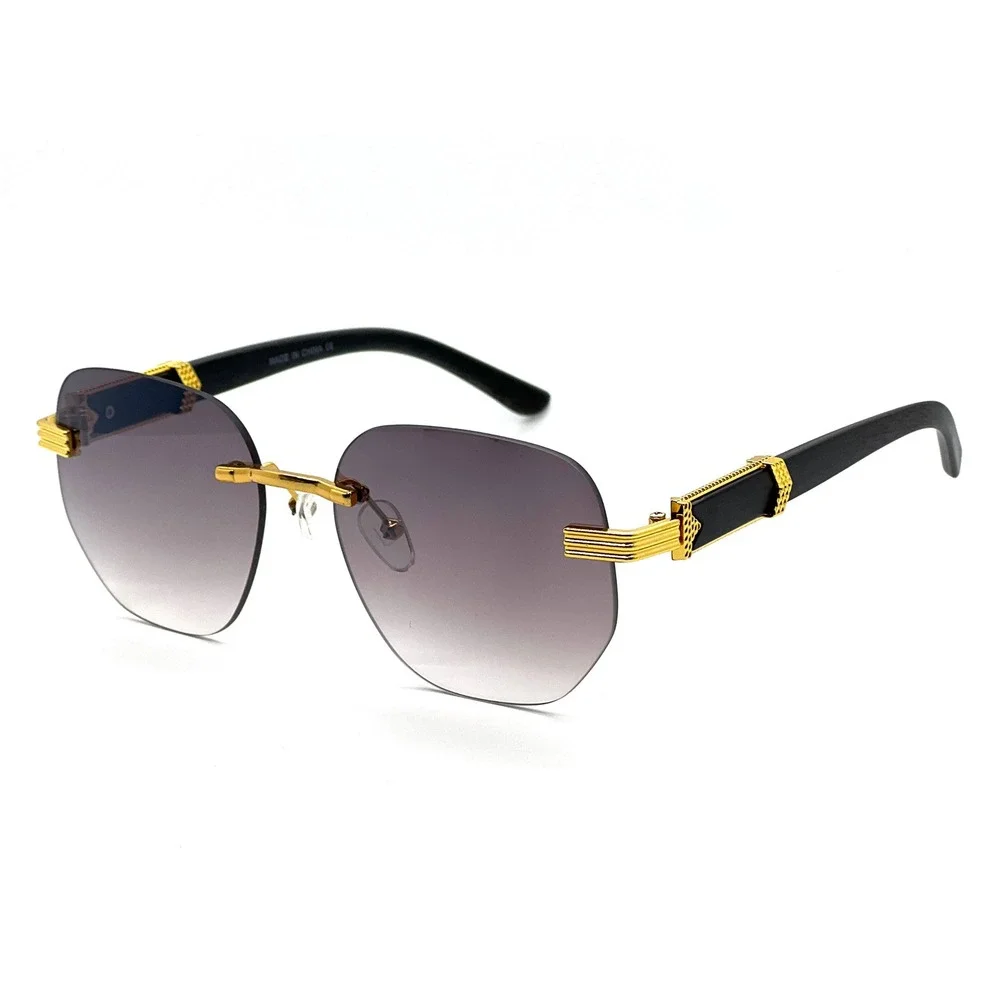Rimless Sunglasses Men Fashion Designer Hip‎ Hop Shades Vintage Driving Eyewear